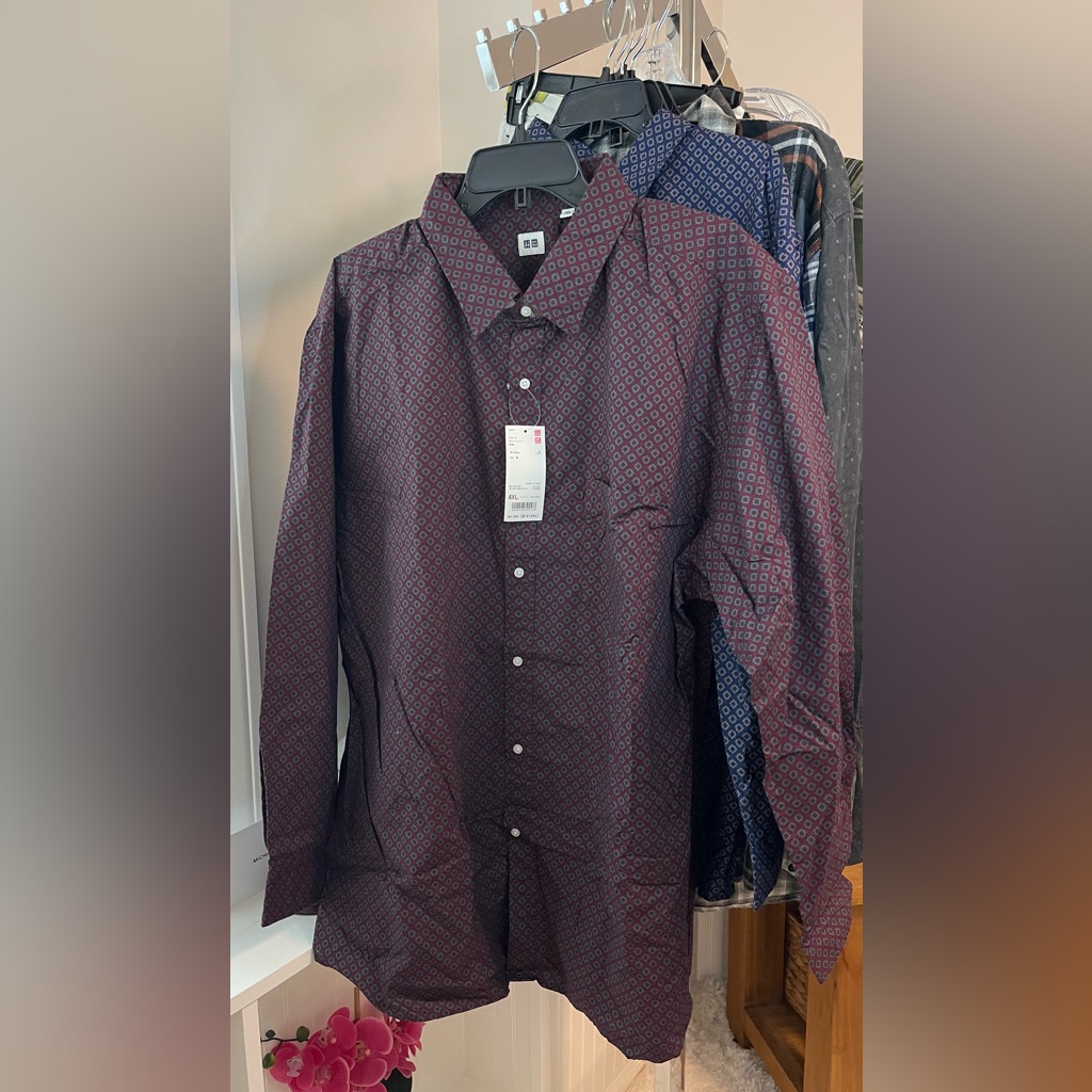 Uniqlo Size Fits More 2xl Broadcloth Print Shirt